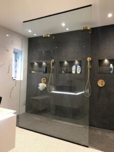 glass shower screen installation